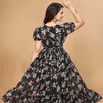 Stylish Printed Georgette Midi Dress Collection
