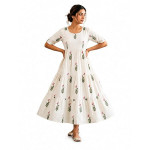 Floral Cotton Tiered A Line Maxi Dress Women Style