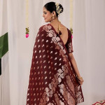 Banarasi Inspired Two Tone Floral Zari Saree