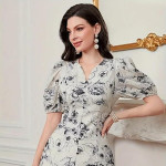 Women's Printed Multicolor Dress For Vacation Wear