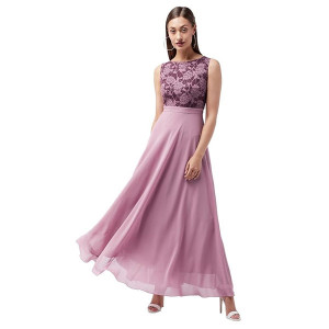 Lavender Sleeveless Regular Dress For Women Occasions