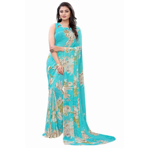 Pochampally Inspired Printed Georgette Saree Collection