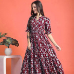 Flared Maxi Dress For Women Traditional Fashion Style