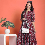 Flared Maxi Dress For Women Traditional Fashion Style
